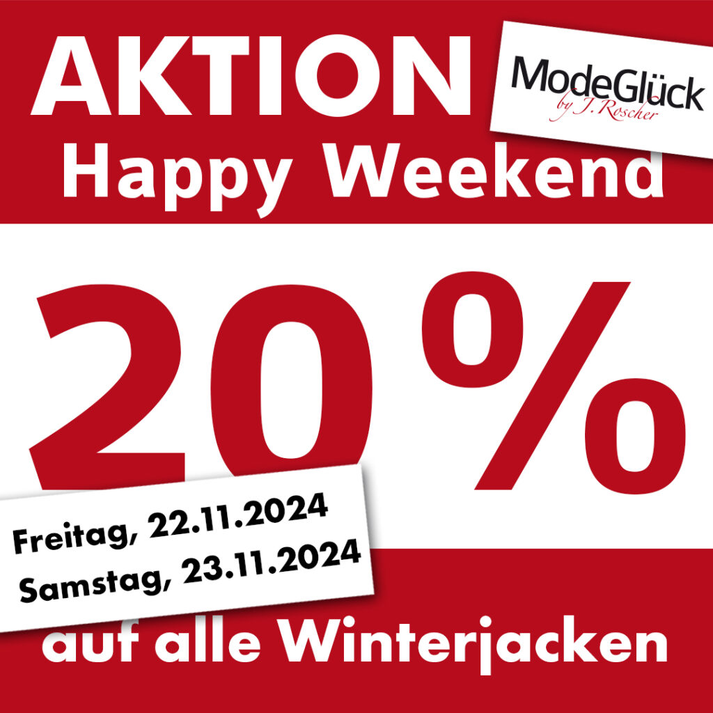 Angebot 20% auf alle Winterjacken